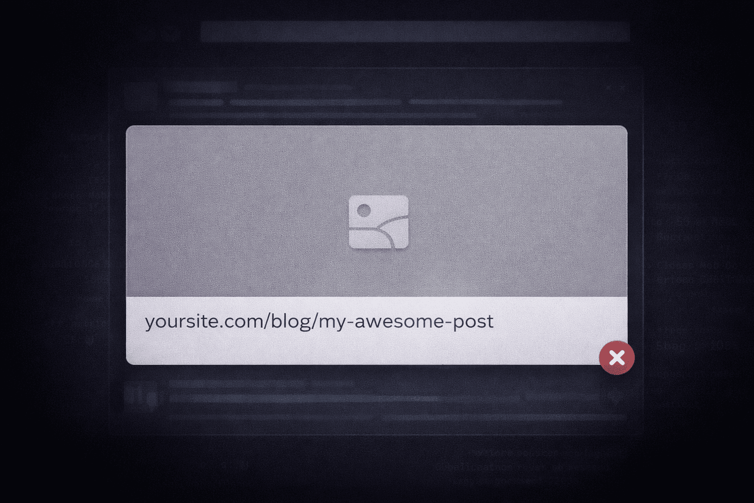 Broken social media preview card